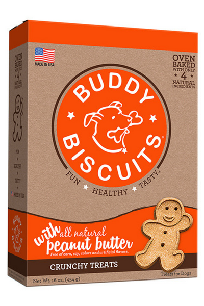 Buddy Biscuits Crunchy Dog Treats Peanut Butter 16 oz