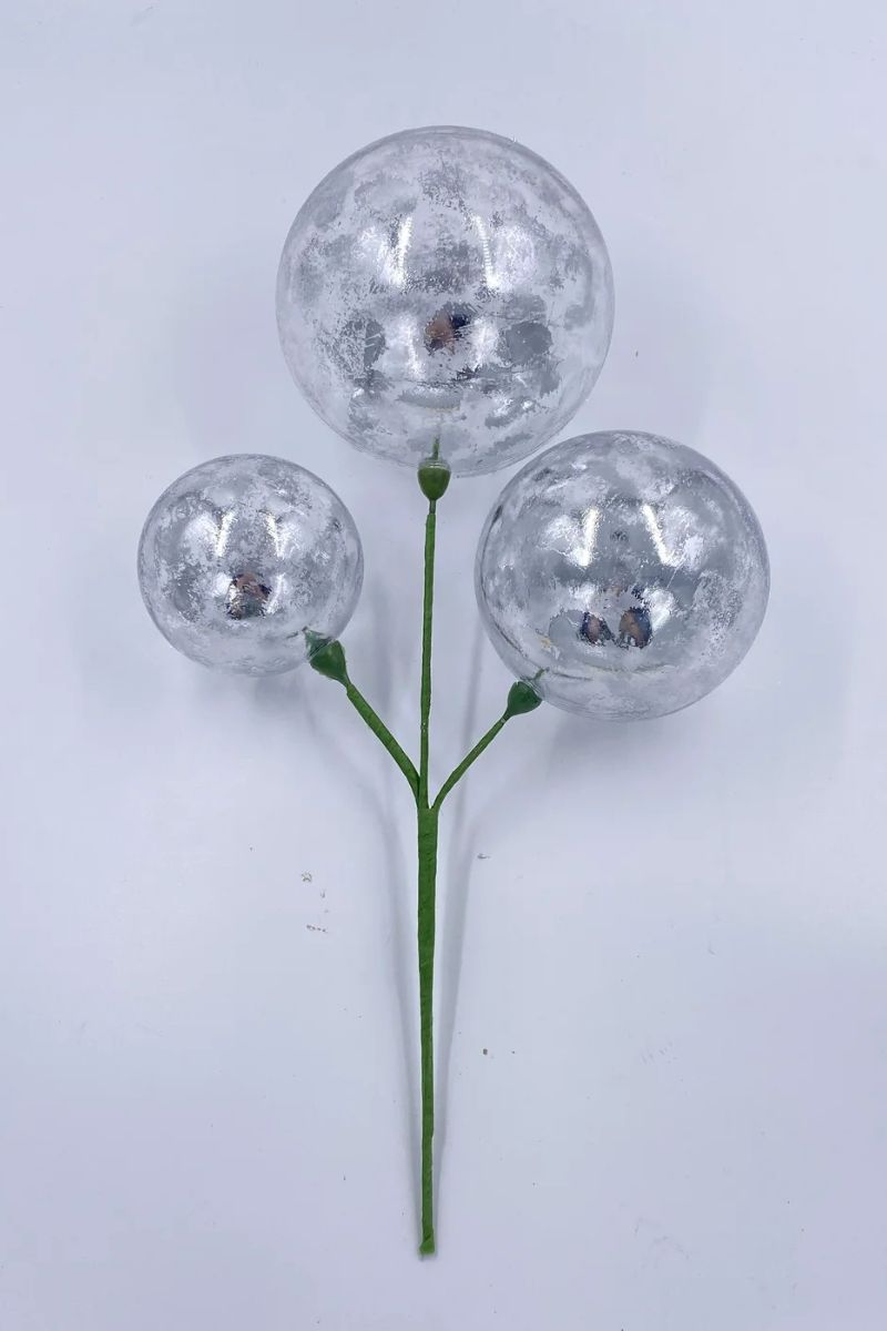 3 Ball Cluster Plastic Silver