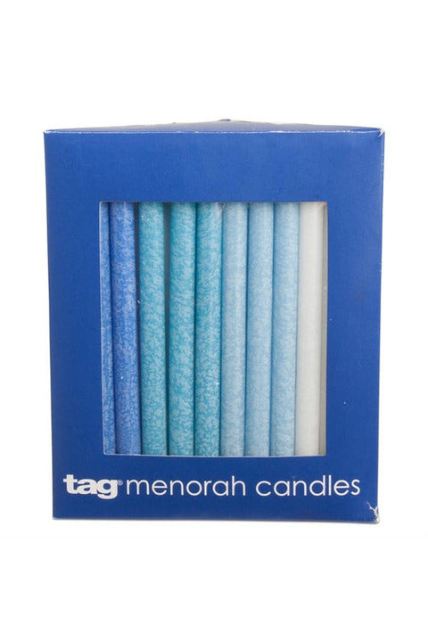 CANDLE, CHANUKAH BLU/WH BOXED