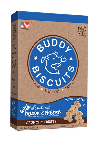 Buddy Biscuits Teeny Crunchy Dog Treats Bacon & Cheese 8 oz