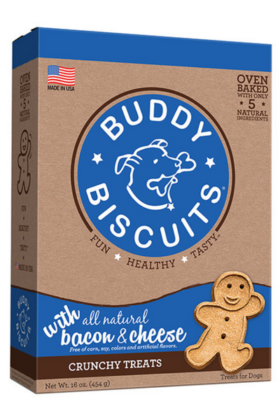 Buddy Biscuits Crunchy Dog Treats Bacon & Cheese 16 oz