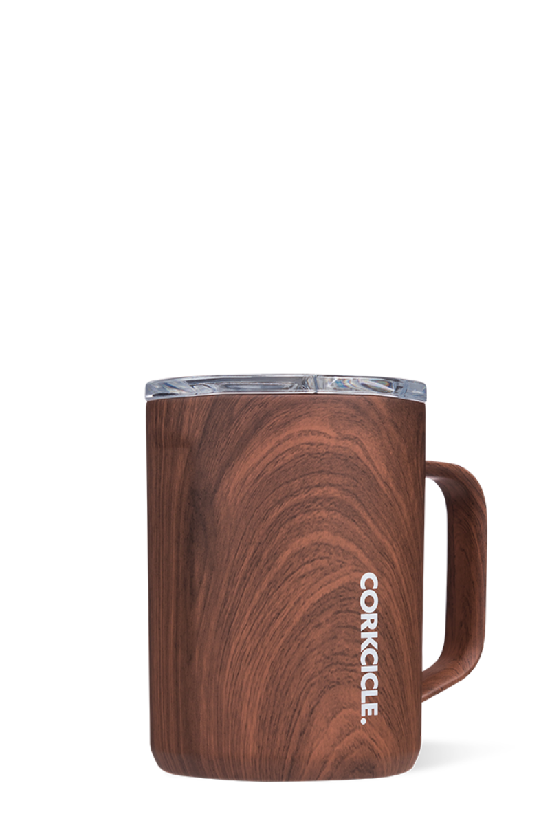 Corkcicle Mug 16oz Walnut Wood