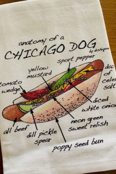 Dishique Dish Towel Chicago Dog