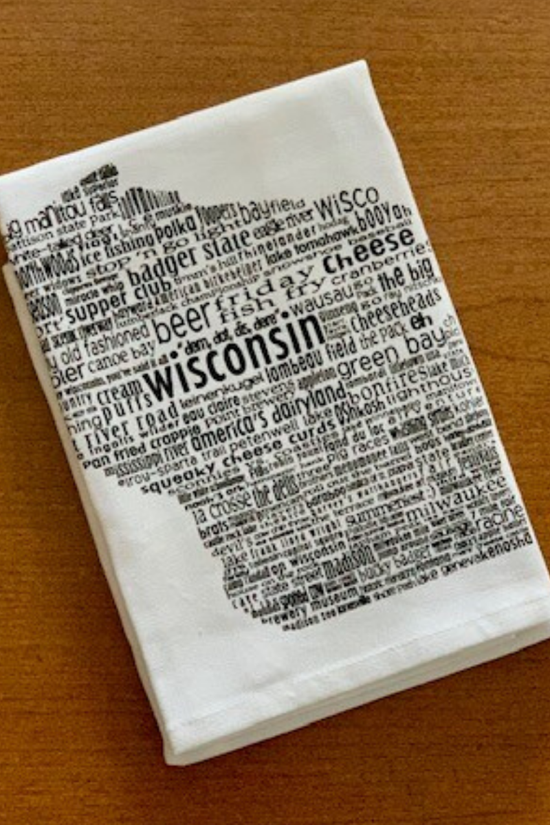 Dishique Wisconsin Alphabet Dish Towel