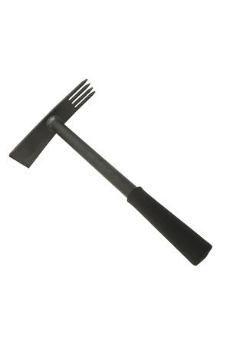 DeWit Hand Comby 4-Tine Cultivator/Straight Edge Hoe 13.6"