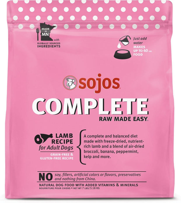 Sojos Complete Dog Food Lamb Recipe 7 lb