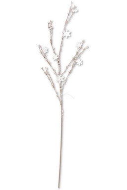 SILK BRANCH ICY SNOWFLAKE 37"