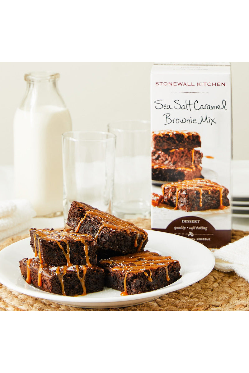 Stonewall Kitchen Sea Salt Caramel Brownie Mix 17.5 oz