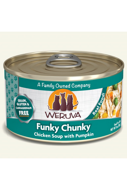 Weruva Classic Funky Chunky Chicken Soup with Pumpkin Canned Cat Food 3 oz
