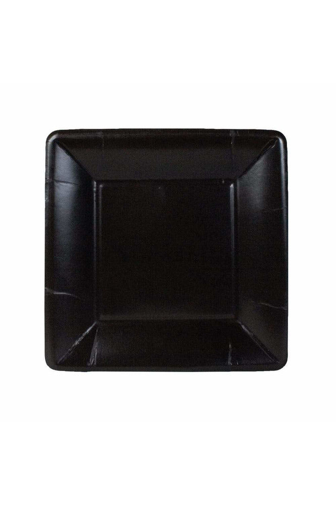 Caspari Grosgrain Black Paper Salad Plates