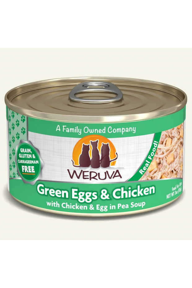 Weruva Classic Green Egg & Chicken with Chicken & Egg in Pea Soup Canned Cat Food 3 oz