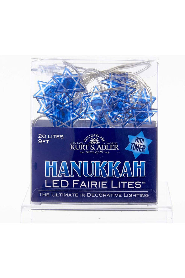 Fairy LED Hanukkah 20 Lites Battery Operated Assorted