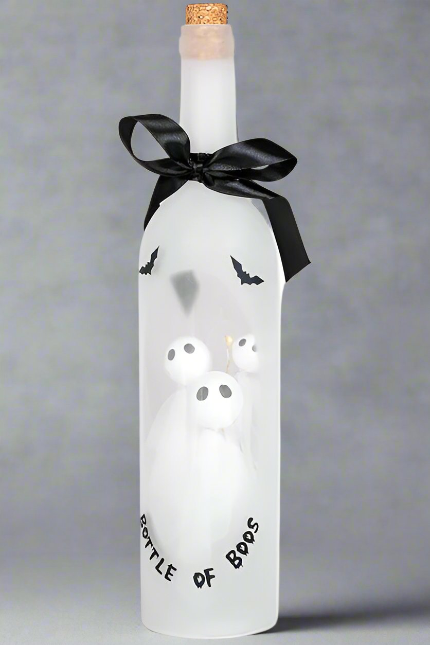 Lighted LED Bottle of Boos 13" Batteries Included