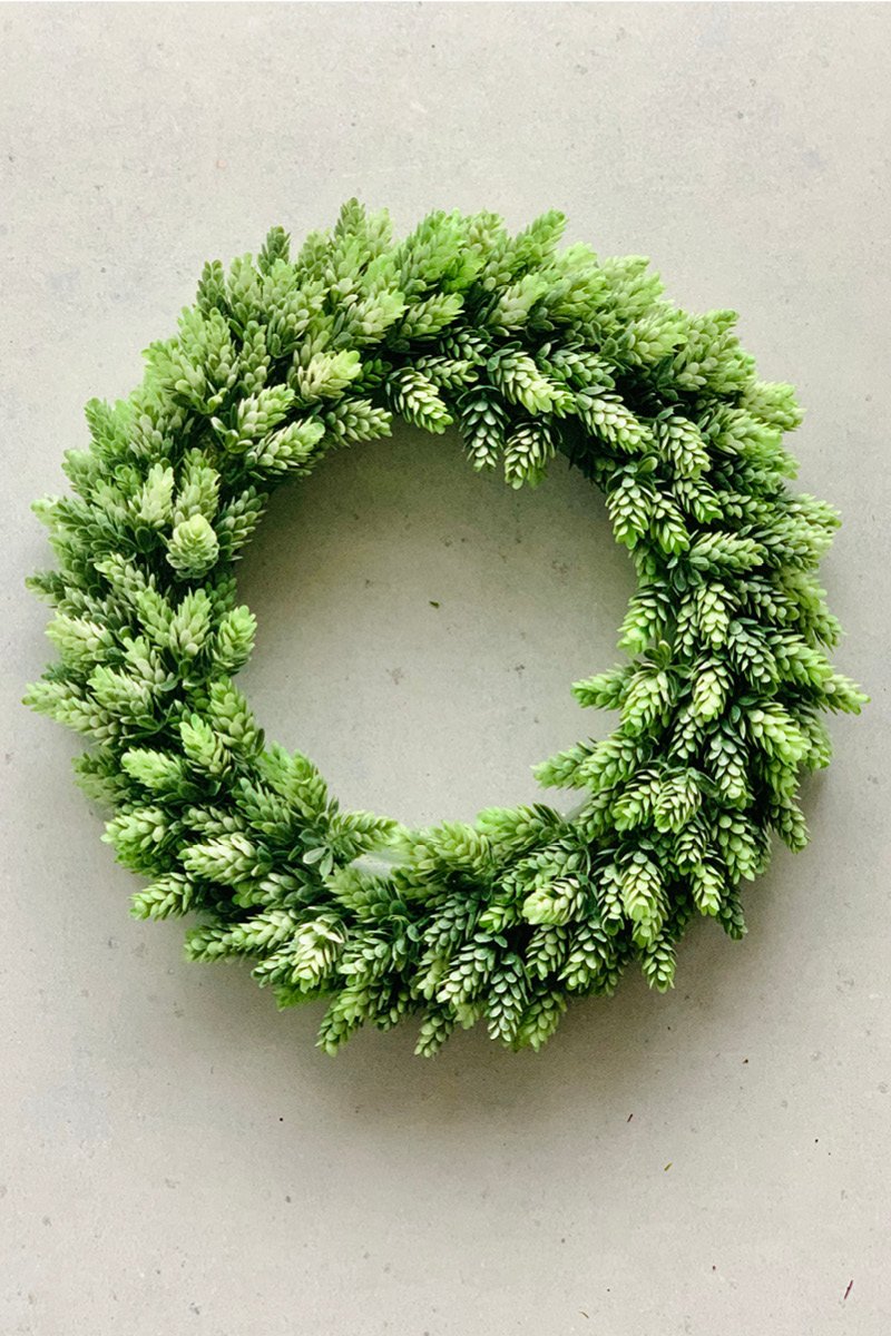 SILK WREATH PINEAPPLE GRASS LG
