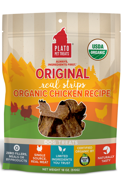 TREAT, PLATO CHKN STRIPS 18OZ