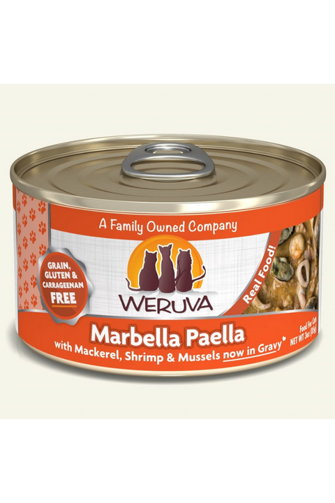 Weruva Classic Marbella Paella with Mackerel Shrimp & Mussels Canned Cat Food 3 oz
