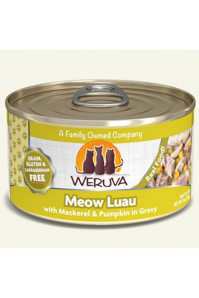 Weruva Classic Meow Luau with Mackerel & Pumpkin in Gravy Canned Cat Food 3 oz