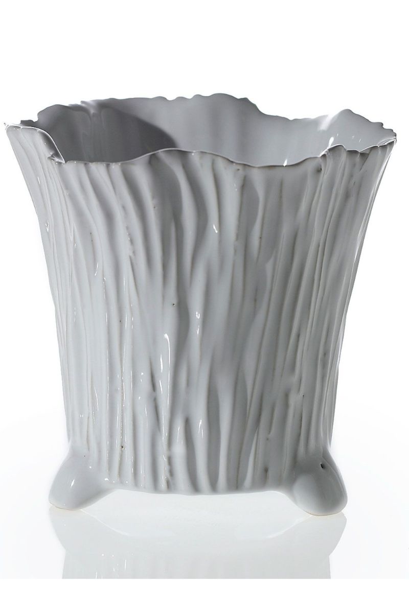 Mellie Footed Planter 5.25"x 5" White