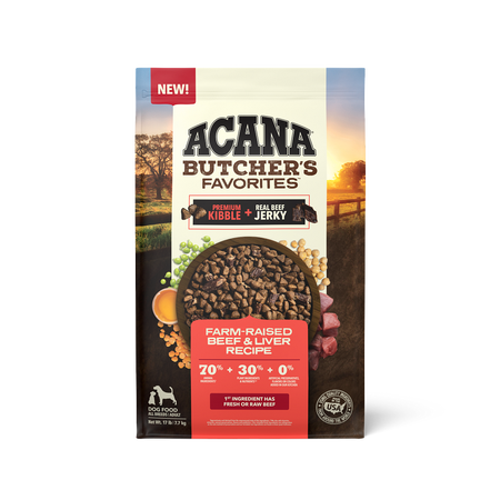 Acana Butcher's Favorites Farm-Raised Beef & Liver Recipe 17 lb