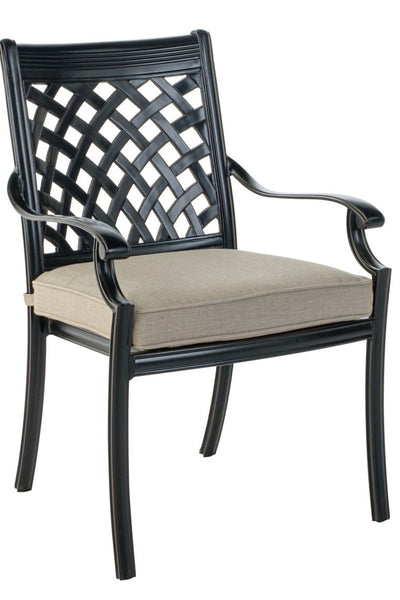 Alfresco Armonk Stackable Dining Arm Chair with Cushion