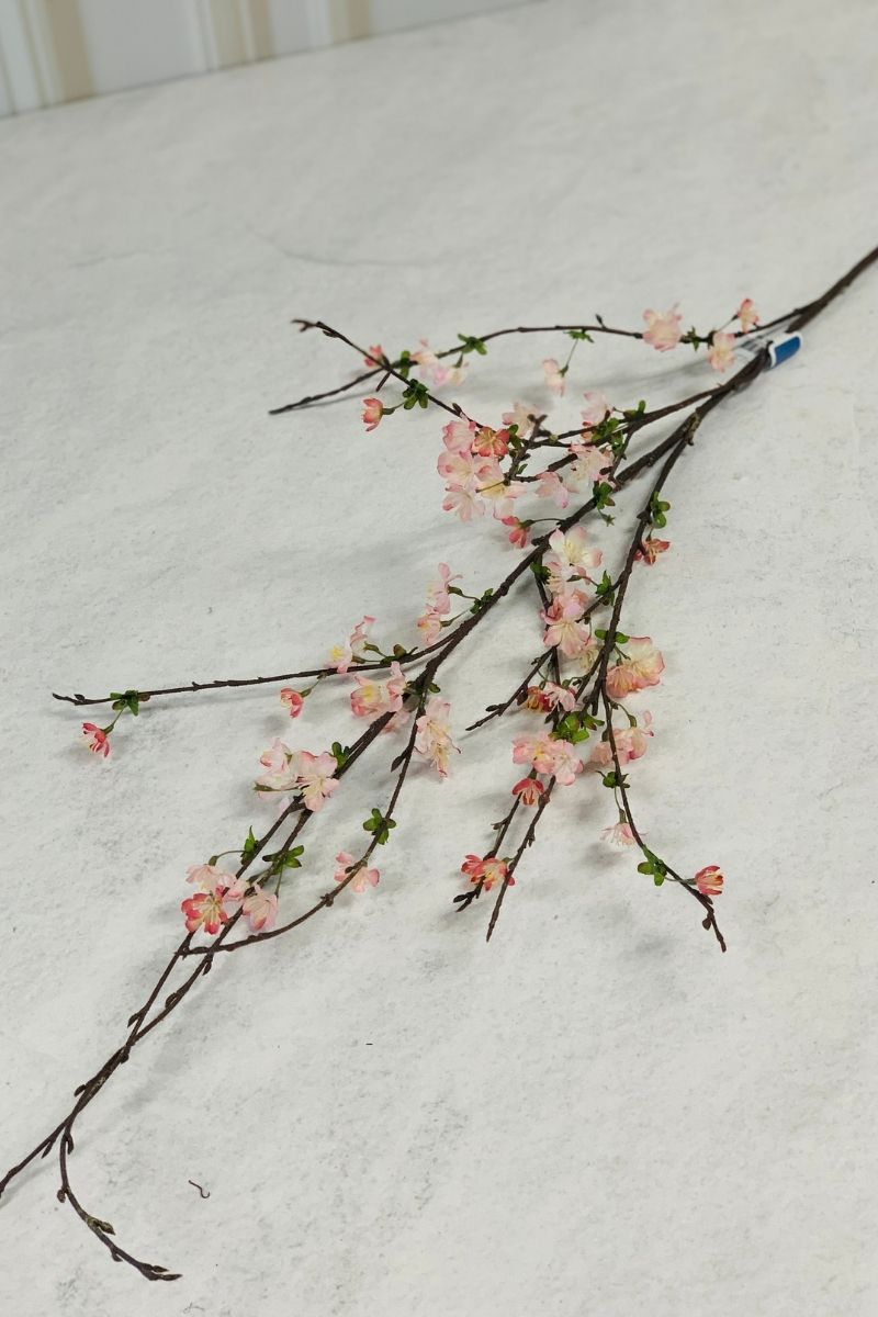 Faux Cherry Blossom Spray 38" Soft Pink