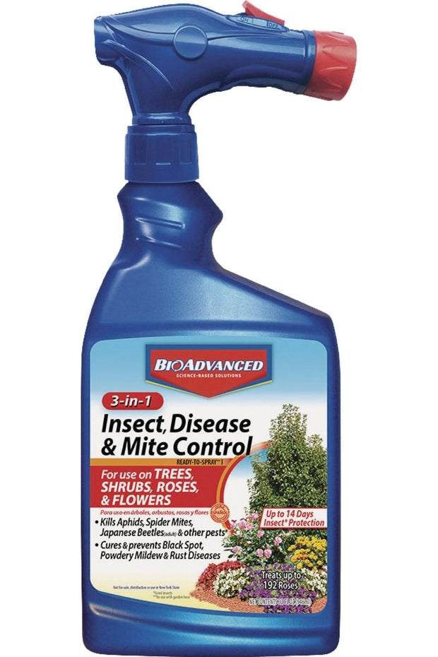 BioAdvanced | 3-in-1 Insect, Disease & Mite Control Ready to Spray with Hose End Sprayer