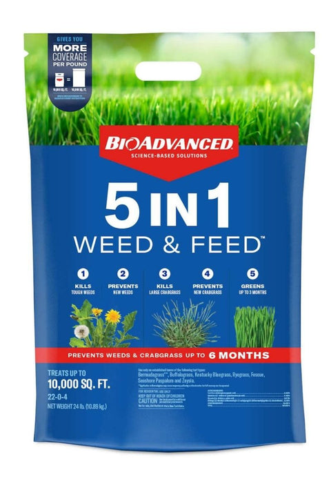 BioAdvanced 5-In-1 Weed & Feed Granules 9.6 lb