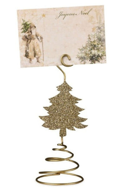 PLACECARD OLD GOLD TREE HOLDER