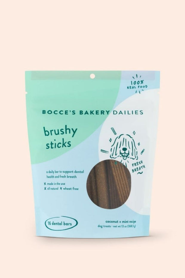 Bocce's Bakery Dog Treats Brushy Sticks Medium