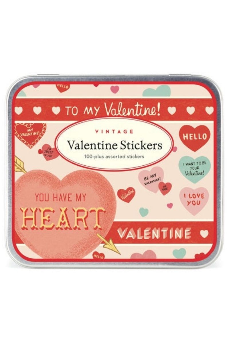 Cavallini & Co. Valentine Stickers in Tin Vintage
