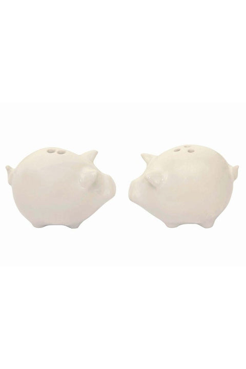 SALT/PEP STONEWARE PIGS WHITE