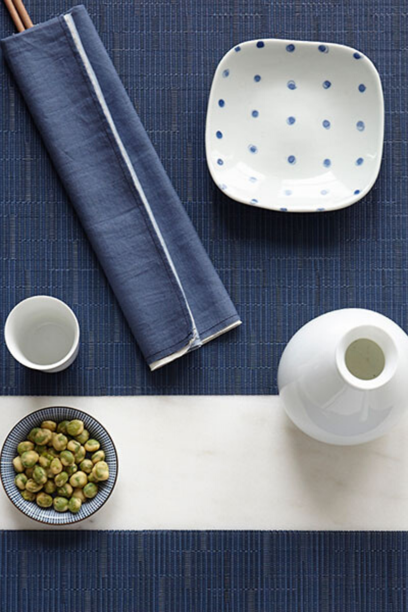 Chilewich Bamboo Placemat Rectangle 14"x19" Lapis