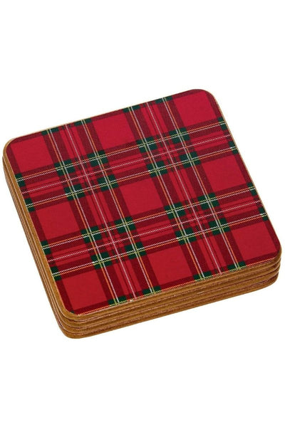 Tartan Hardboard Coaster Set/4