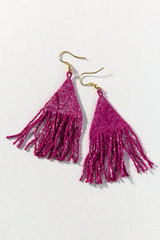 EARRING, MAGENTA LUXE PETITE F