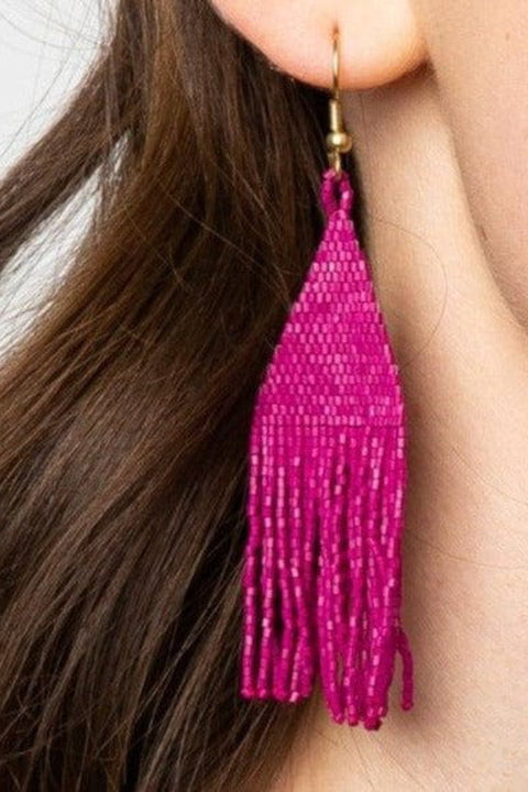 EARRING, MAGENTA LUXE PETITE F