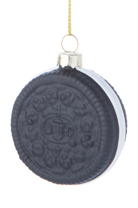 ORN GLASS OREO COOKIE 2.6"