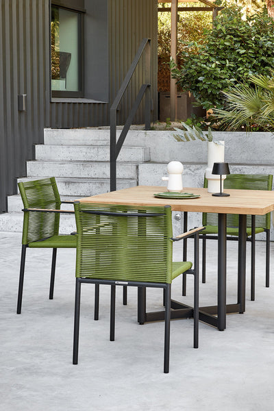 Alfresco Jakarta Stackable Dining Arm Chair Olive