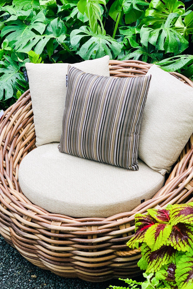 Alfresco Cocoon Deep Seating Lounge Chair with Throw Pillows