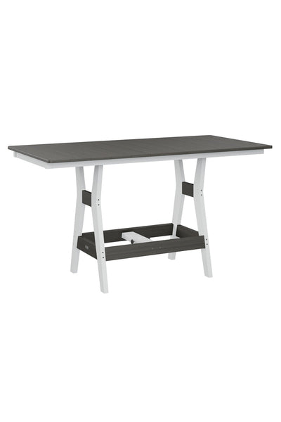 Berlin Gardens Harbor Dining Table Coastal Gray on White 33" x 66"