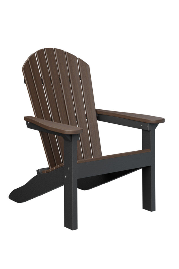 Berlin Gardens Comfo Back Adirondack Chair Brazilian Walnut on Black
