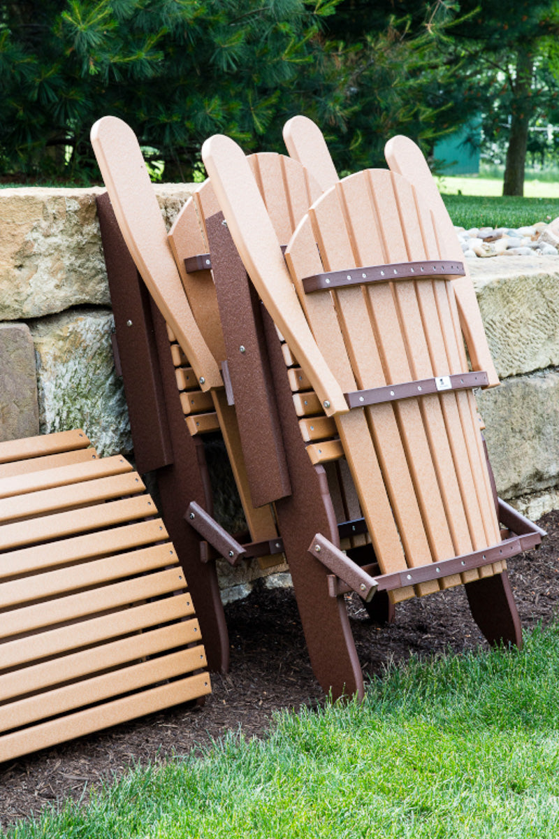 Berlin Gardens Adirondack Folding Chair White