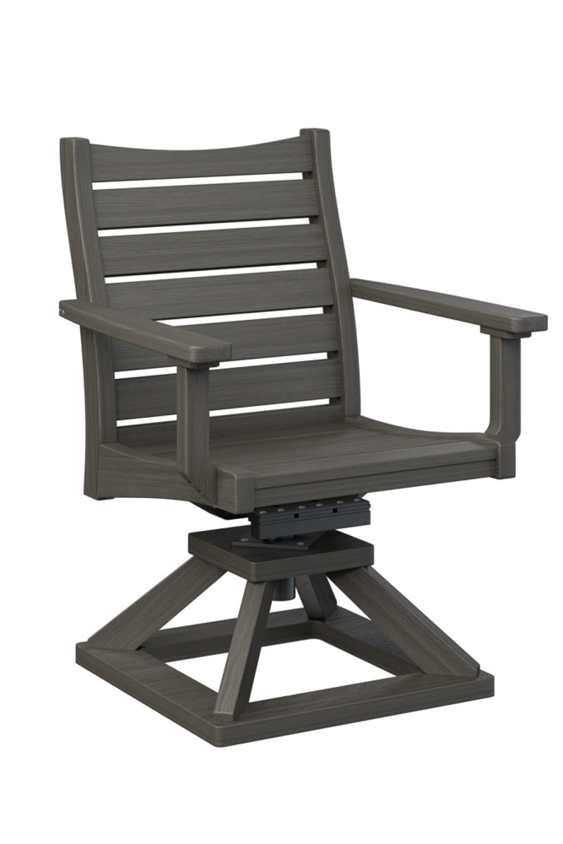 Berlin Gardens Bristol Swivel Rocker Dining Chair Coastal Gray