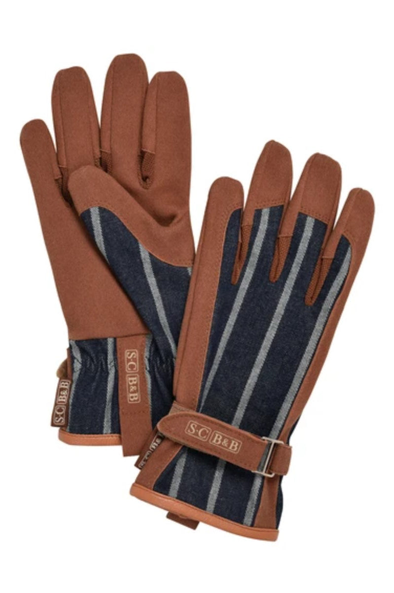 Burgon & Ball Gloves Striped Ticking