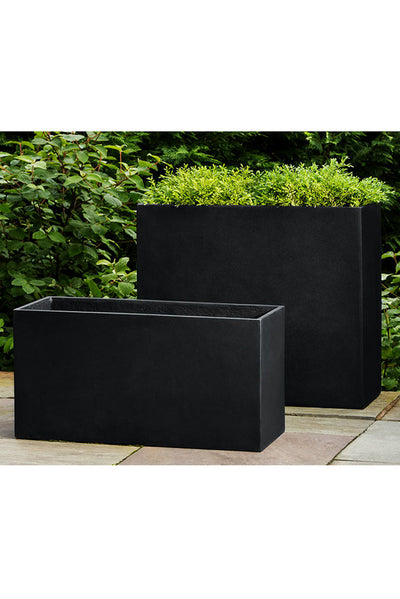 PLANTER, MOD 6 RECT TALL BK LT