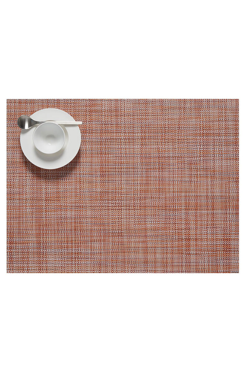 Chilewich Mini Basketweave Placemat Rectangle 14"x19" Cinnamon