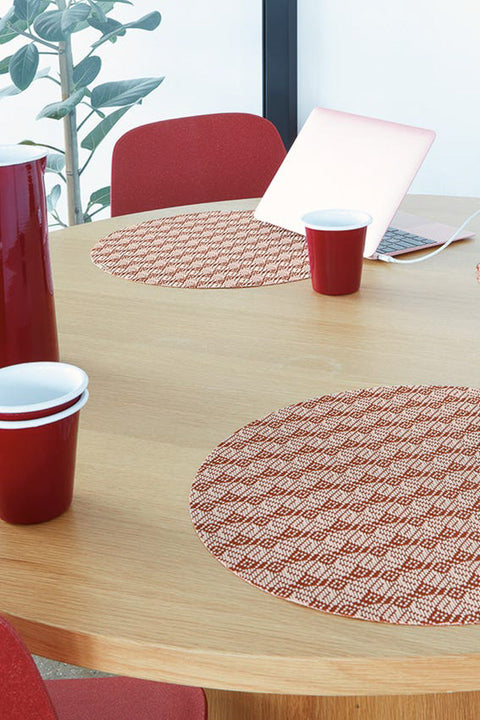 Chilewich | Swing Round Placemat | Paprika