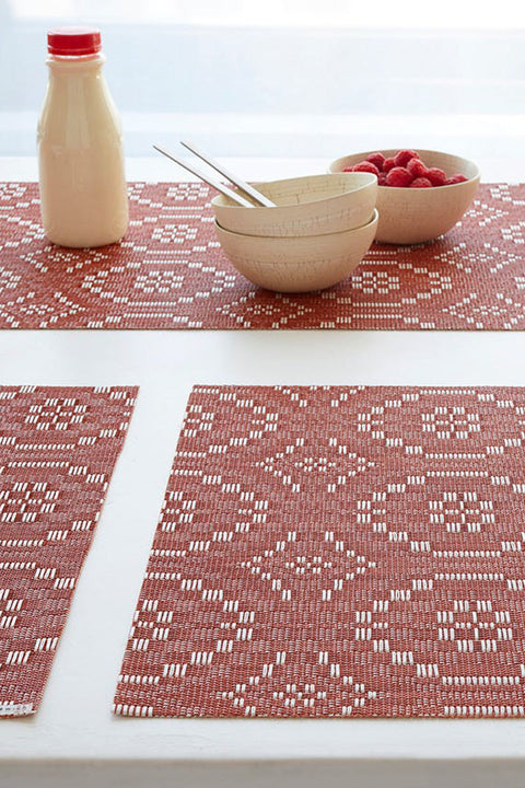 Chilewich | Overshot Rectangle Placemat | Paprika