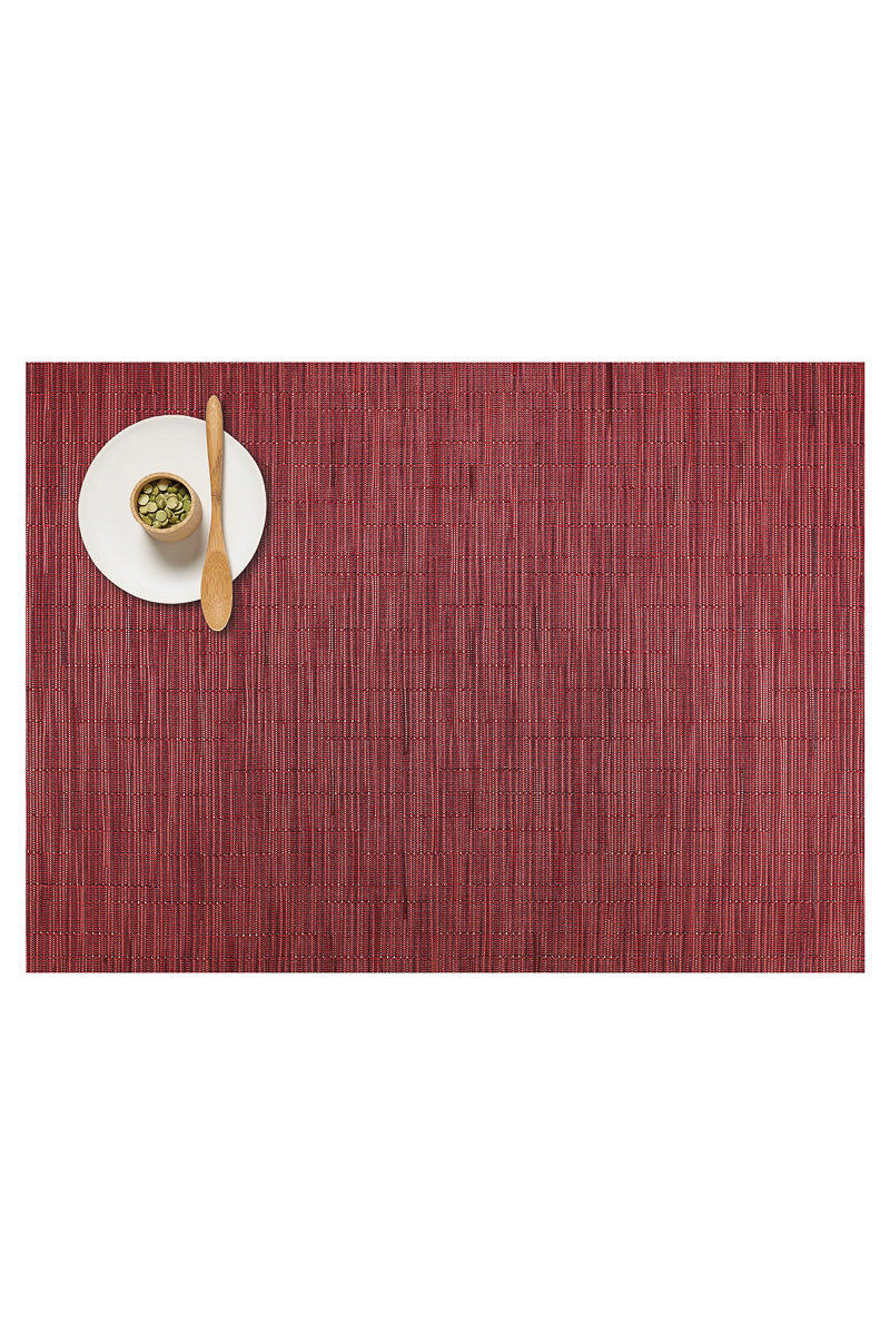 Chilewich Bamboo Placemat Rectangle 14"x19" Cranberry