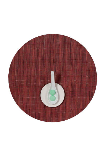 Chilewich Bamboo Placemat Round 15" Cranberry