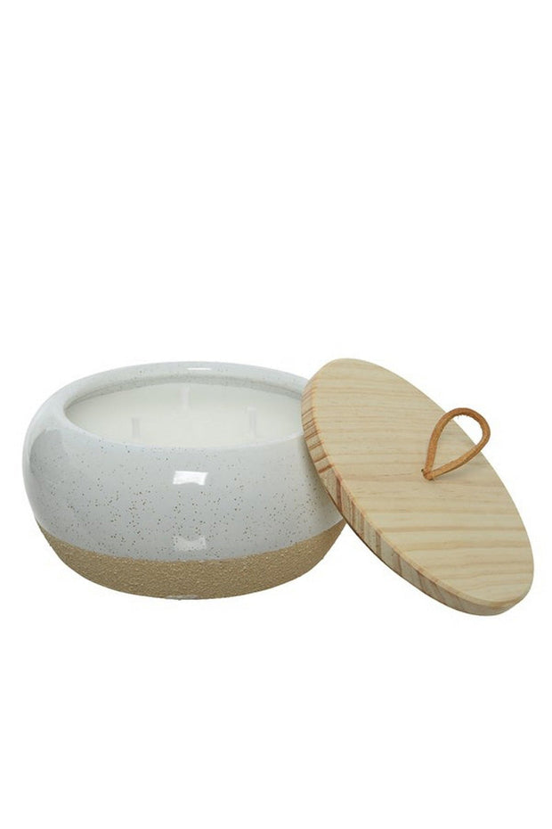 On SALE | Citronella Candle In Ceramic Pot With Bamboo Lid